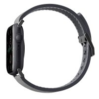 Uniq Watch 44mm Straden Su Geçirmez Deri Kordon - Gri