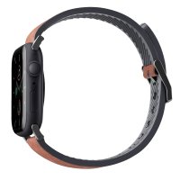 Uniq Watch 44mm Straden Su Geçirmez Deri Kordon - Kahverengi