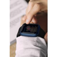 Uniq Watch 45mm Legion Camlı Silikon Kasa Koruyucu - Mavi