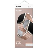 Uniq Watch 45mm Revix Premium Reversible Manyetik Kordon - Pembe-Beyaz