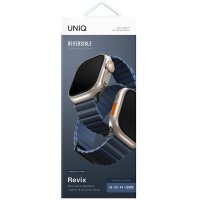 Uniq Watch Ultra 49mm Revix Premium Reversible Manyetik Kordon - Koyu Mavi-Mavi