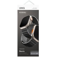 Uniq Watch Ultra 49mm Revix Premium Reversible Manyetik Kordon - Siyah-Gri