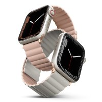 Uniq Watch Ultra 49mm Revix Reversible Manyetik Kordon - Pembe-Bej