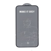 URR iPhone 15 Pro 2.5D Antistatik Silkscreen Cam Ekran Koruyucu - Siyah