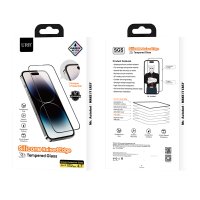 URR iPhone 14 Pro Max 3D Silikon Edge HD Cam Ekran Koruyucu - Siyah