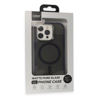 URR iPhone 15 Pro Max Metal Frame Matte Magsafe Kapak - Lacivert