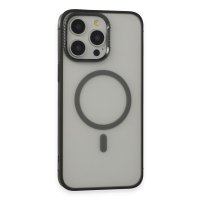 URR iPhone 15 Pro Max PVDSS Lens Titanium Edge Magsafe Kapak - Siyah