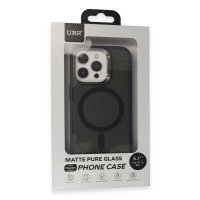 URR iPhone 15 Pro Metal Frame Matte Magsafe Kapak - Lacivert