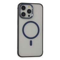 URR iPhone 15 Pro PVDSS Lens Titanium Edge Magsafe Kapak - Lacivert