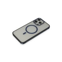 URR iPhone 15 Pro PVDSS Lens Titanium Edge Magsafe Kapak - Lacivert