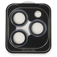 URR iPhone 15 Pro Rhomb Snakeskin AR Kamera Lens Koruyucu - Lacivert