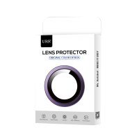 URR iPhone 15 Pro Titanium Alloy Kamera Lens Koruyucu - Lacivert