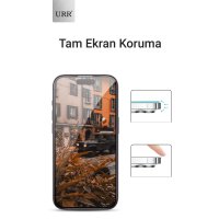 URR iPhone 16 Pro Max 3D Privacy Resin Edge Cam Ekran Koruyucu - Siyah