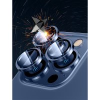 URR iPhone 16 Pro Sapphire PVDSS Kamera Lens Koruyucu - Gümüş