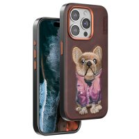 Venco iPhone 14 Cute Desenli Kapak - Koyu Kahve