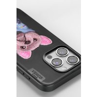 Venco iPhone 14 Pro Max Cute Desenli Kapak - Koyu Kahve