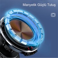 Yesido C131 Izgara Klipsli 15W Kablosuz Şarjlı Magsafe Araç Tutucu - Siyah