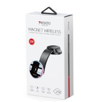 Yesido C292 Yapışkanlı 360 Derece Ayarlanabilir 15W Kablosuz Şarjlı Manyetik Magsafe Araç Tutucu - Siyah