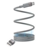 Yesido CA173 1M 60W USB to Type-C Manyetik Katlanma Özellikli PD Hızlı Şarj Kablosu - Gri
