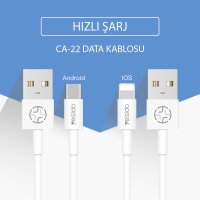 Yesido CA22 1.2M 2.4A Usb to Type-C Hızlı Şarj Kablosu - Beyaz
