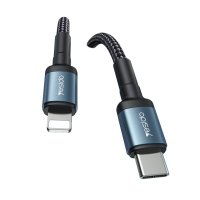 Yesido CA77 2M 20W Hasırlı Type-C to Lightning PD Hızlı Şarj Kablosu - Siyah