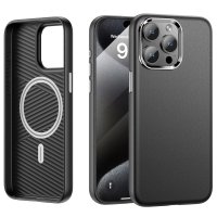 Yesido iPhone 16 Pro PC09 Elegance Deri Magsafe Kapak - Siyah