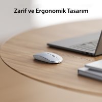 Yesido KB15 2.4G Ergonomik Kablosuz Mouse - Gümüş
