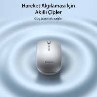 Yesido KB15 2.4G Ergonomik Kablosuz Mouse - Gümüş