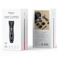 Yesido MG06 IPX5 Su Geçirmez Özellikli Dijital Şarj Göstergeli Tıraş Makinesi - Siyah