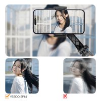 Yesido SF14 360 Derece Bluetooth 5.0 Kontrollü 75cm Selfie Gimbal - Siyah