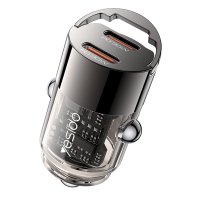 Yesido Y69 2 Adet 30W Type-C Çıkışlı PD Hızlı Araç Şarj - Siyah