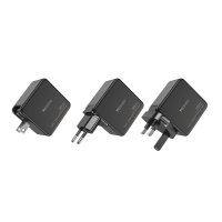 Yesido YC42 2 Adet 65W Type-C ve 1 Adet 30W Usb Çıkışlı PD GAN Şarj Adaptörü - Siyah
