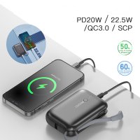 Yesido YP18 10.000 mAh USB3.0 PD Hızlı Şarj Powerbank - Siyah