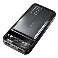 Yesido YP41 20.000 mAh Dijital Göstergeli USB3.0 PD Hızlı Şarj Powerbank - Siyah