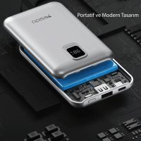 Yesido YP48 10.000 mAh 22.5W Dijital Göstergeli USB3.0 PD Hızlı Şarj Powerbank - Siyah