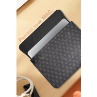 Zuckbear Gerald Serisi Deri Laptop Çantası - Siyah