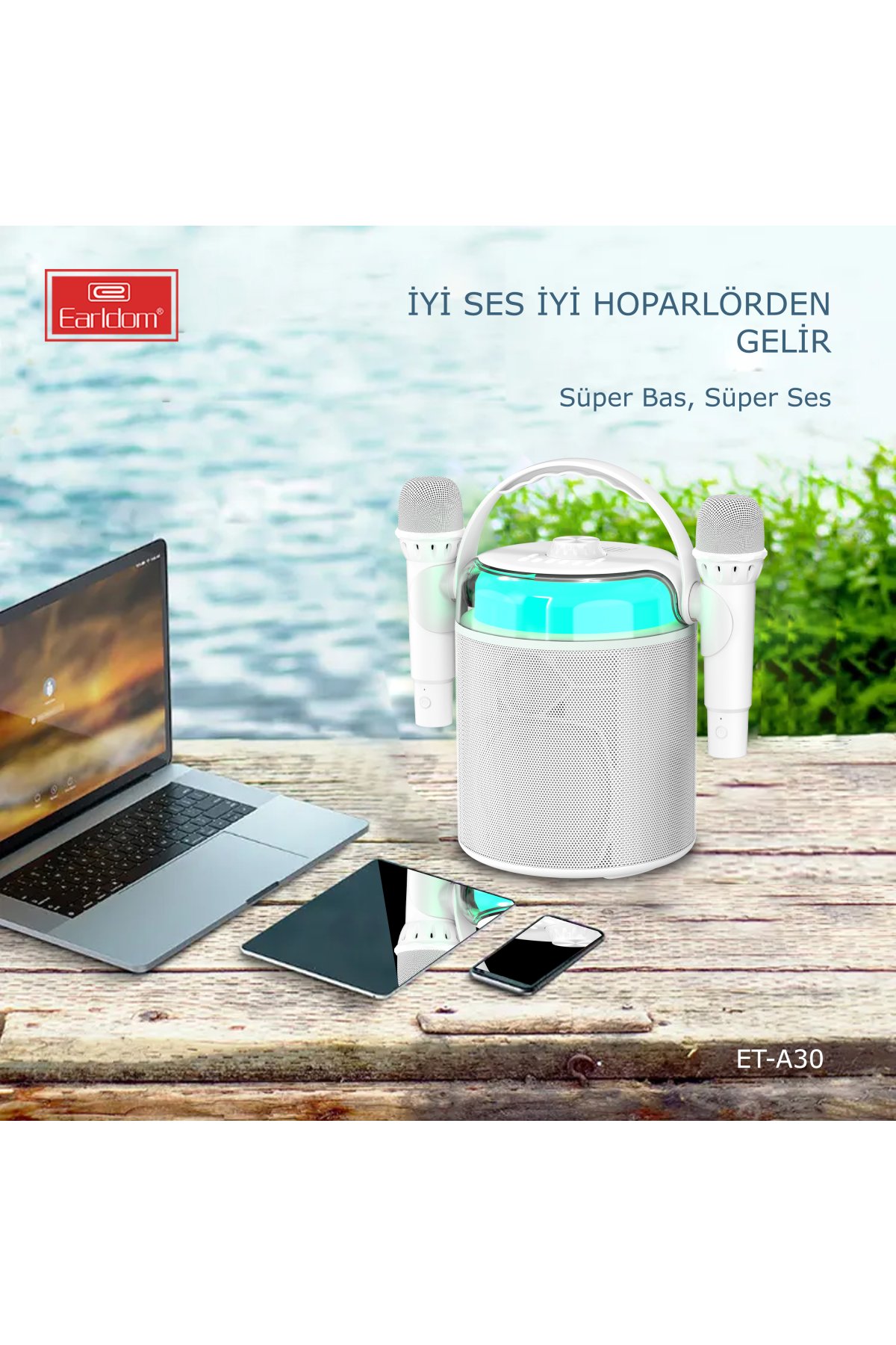 Earldom E73C Tek Kulak İçin Type-C Kablolu Kulaklık - Beyaz