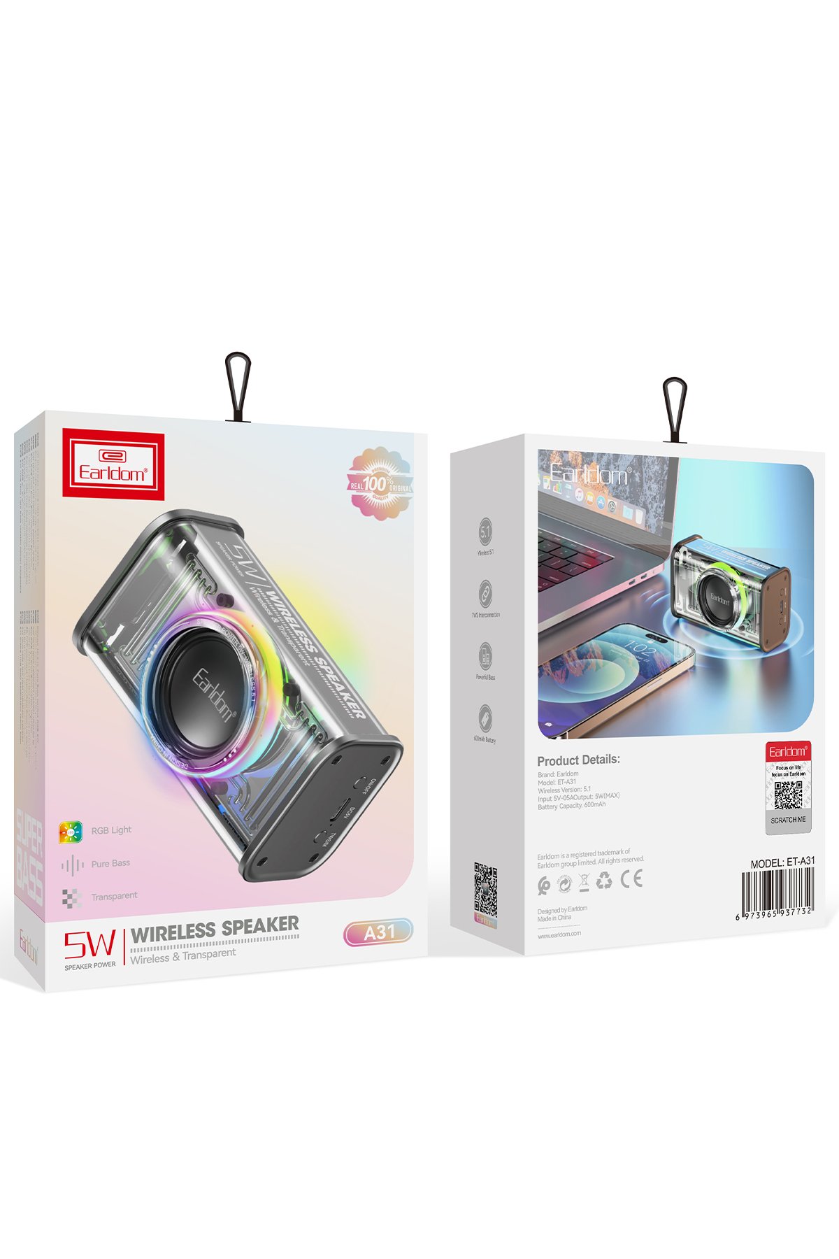 Earldom ZP25 Ayarlanabilir Açılı BT 4.0 Tripodlu Mini Selfie Çubuğu - Beyaz