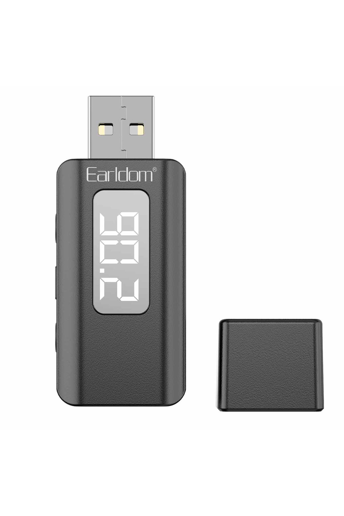 Earldom ES-CC29C 1 Adet 30W Type-C / 1 Adet 18W USB 3.0 Çıkışlı Ekstra Type-C to Type-C Kablolu PD Hızlı Araç Şarj - Gri