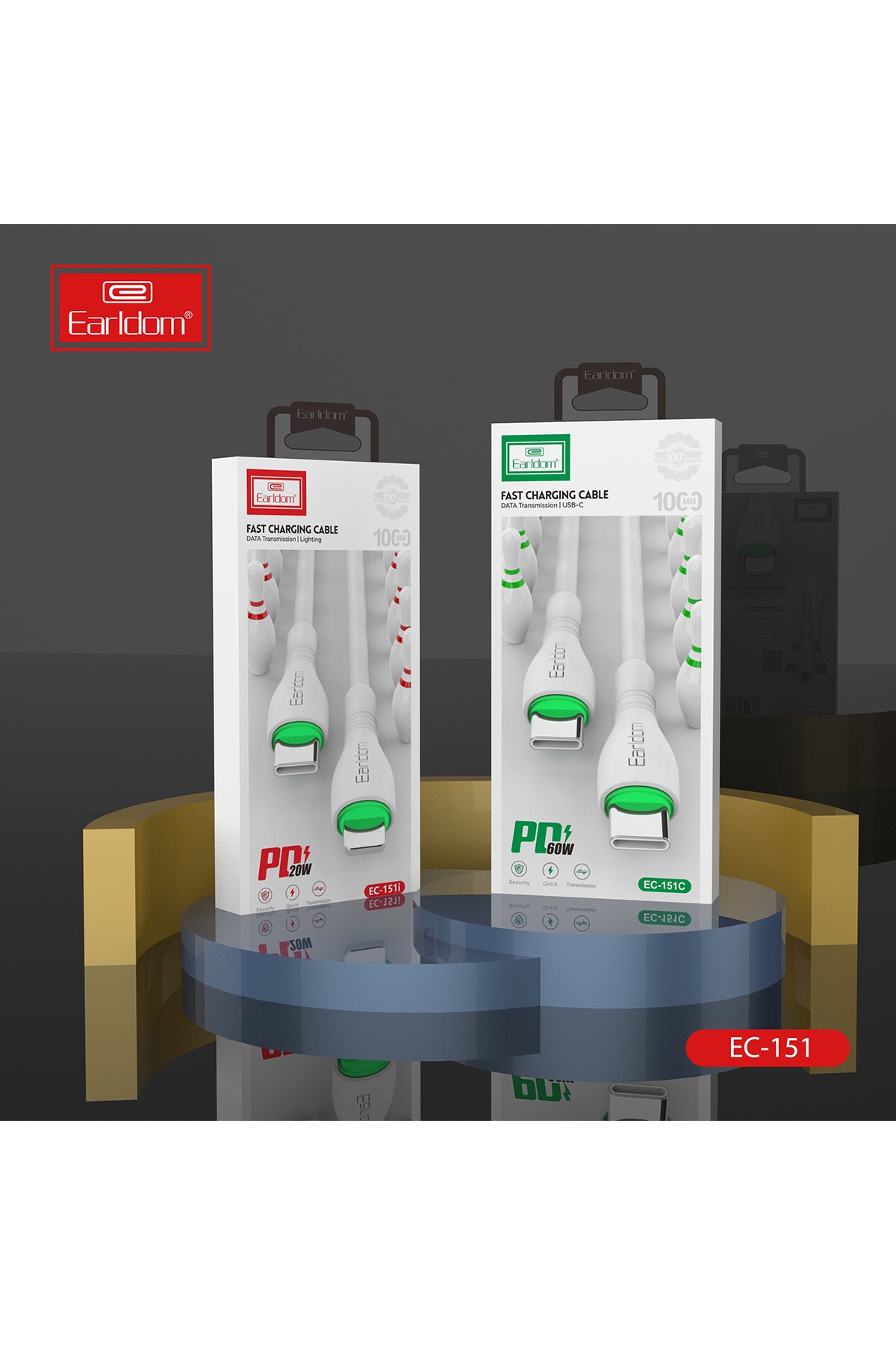 Earldom CP01 Tak Çalıştır 2in1 Type-C to USB Dönüştürücülü Kablosuz CarPlay Adaptör - Beyaz