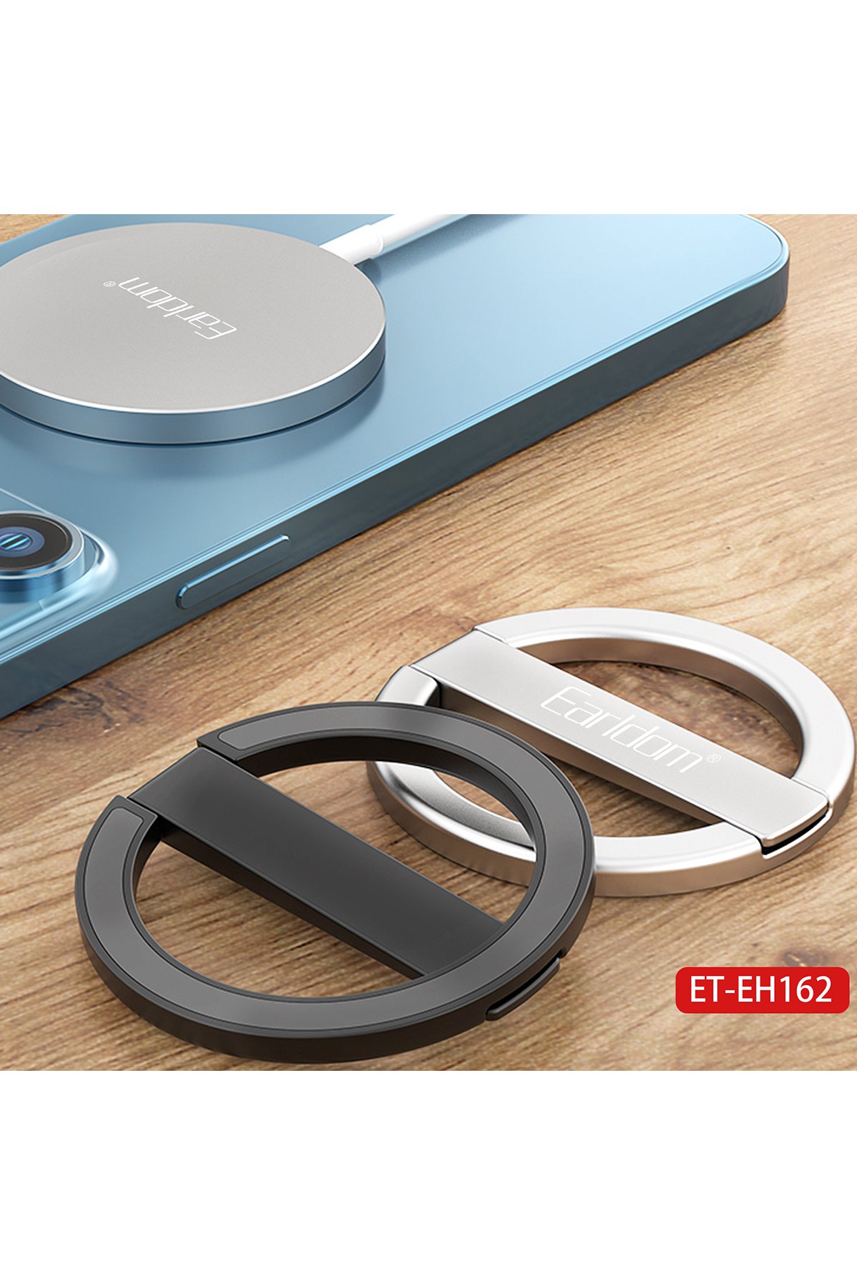 Earldom PD32 5.000 mAh 22.5W Kablosuz Şarjlı Standlı PD Hızlı Şarj Powerbank - Beyaz