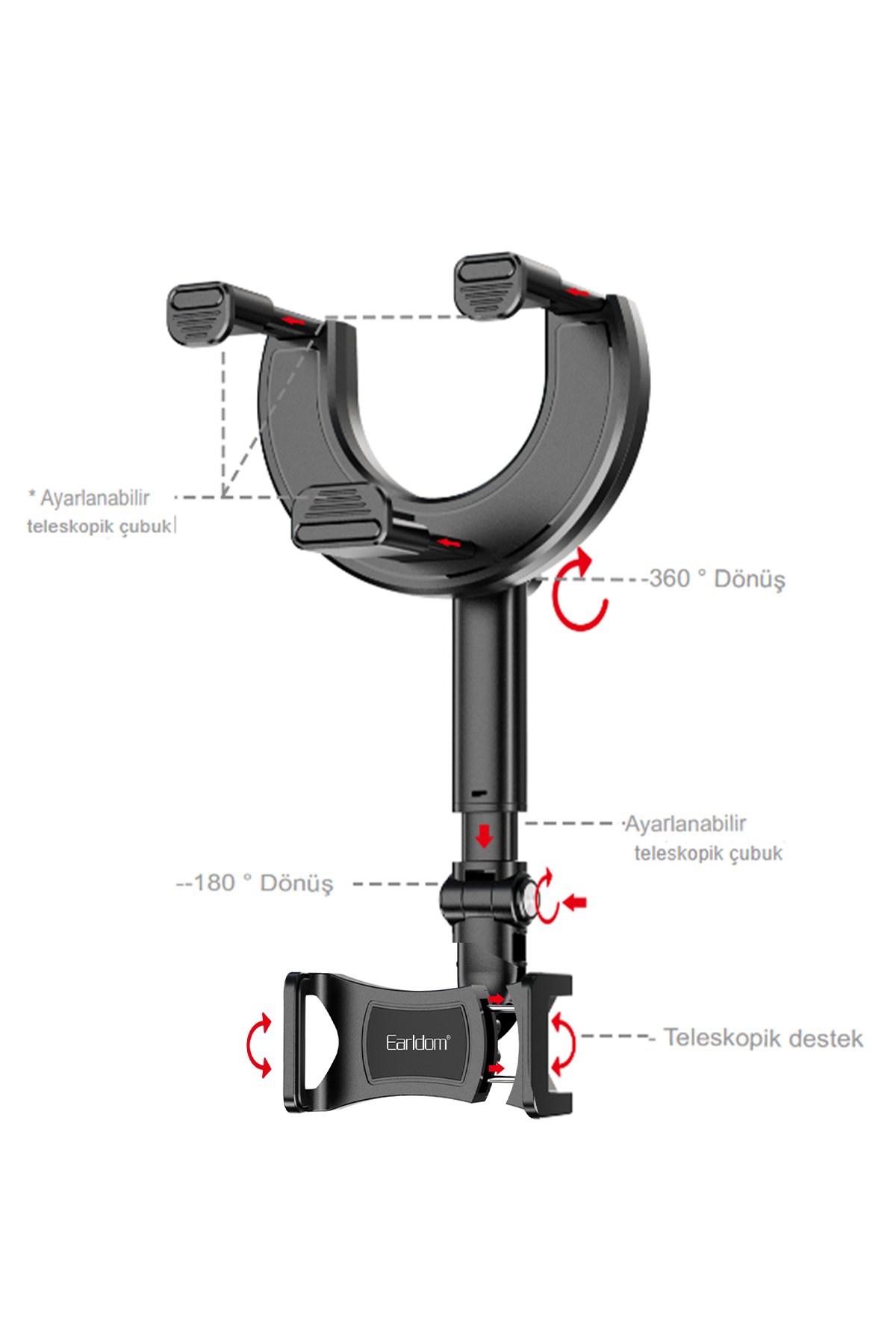 Earldom A32 RGB Işıklı 2 Adet Karaoke Mikrofonlu Bluetooth Kablosuz Hoparlör - Siyah