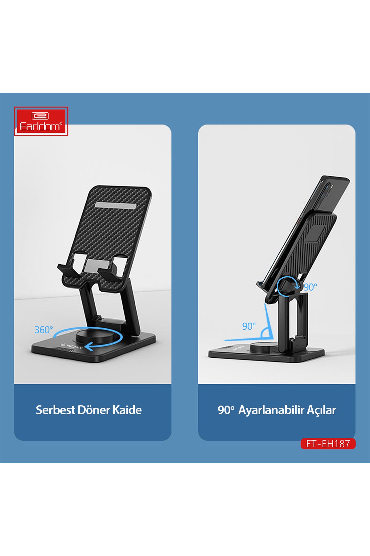 Earldom ZP31 360 Derece Ayarlanabilir Açılı BT 4.2 Tripodlu Manyetik Magsafe Özellikli Selfie Çubuğu - Siyah