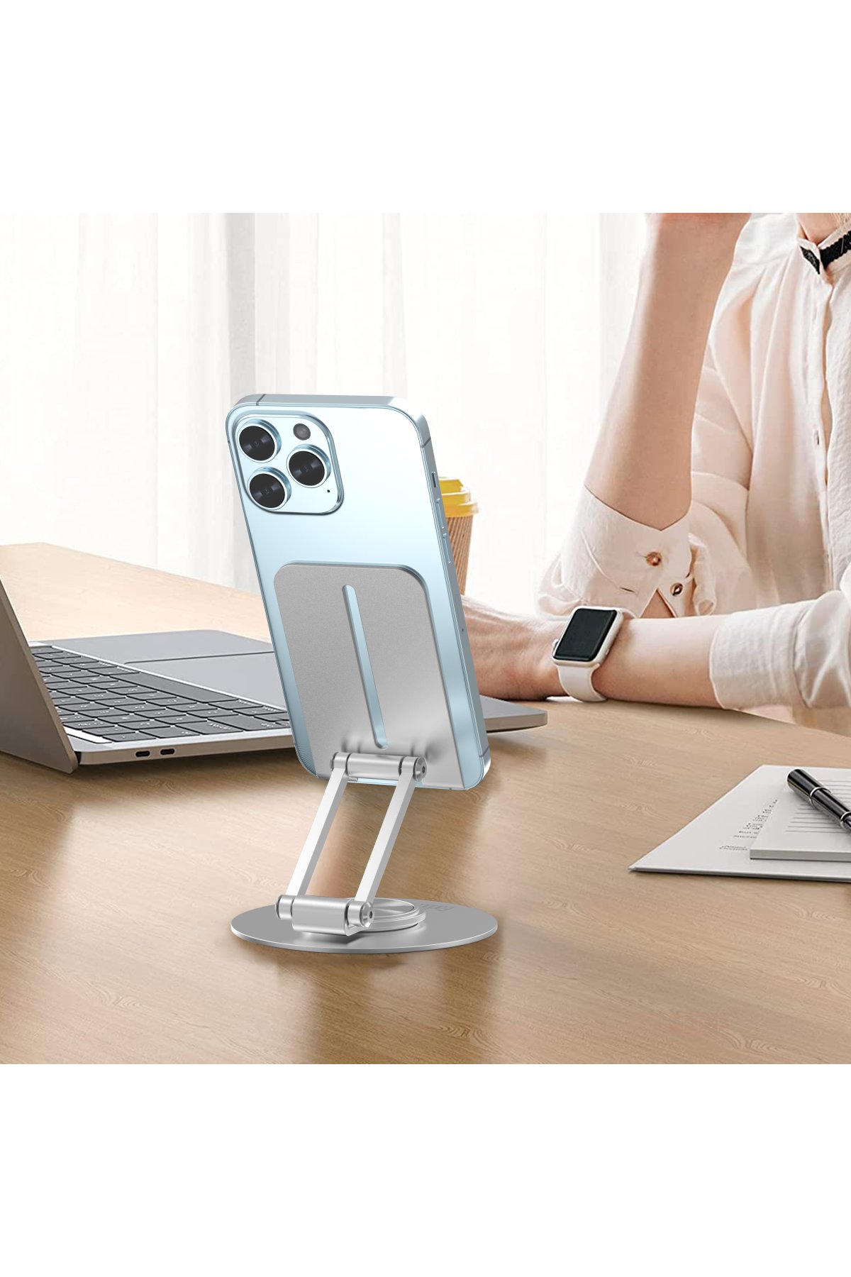 Earldom EH257 360 Derece Ayarlanabilir Metal Laptop Standı - Gri