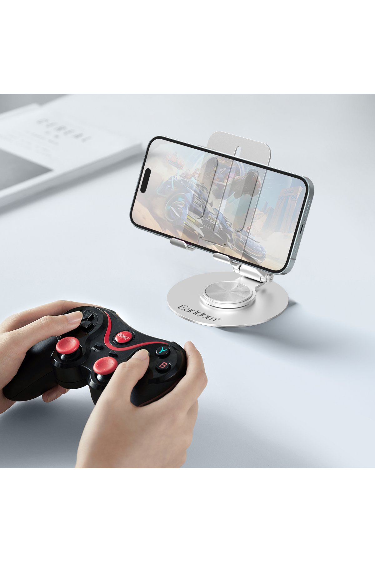 Earldom EH257 360 Derece Ayarlanabilir Metal Laptop Standı - Gri