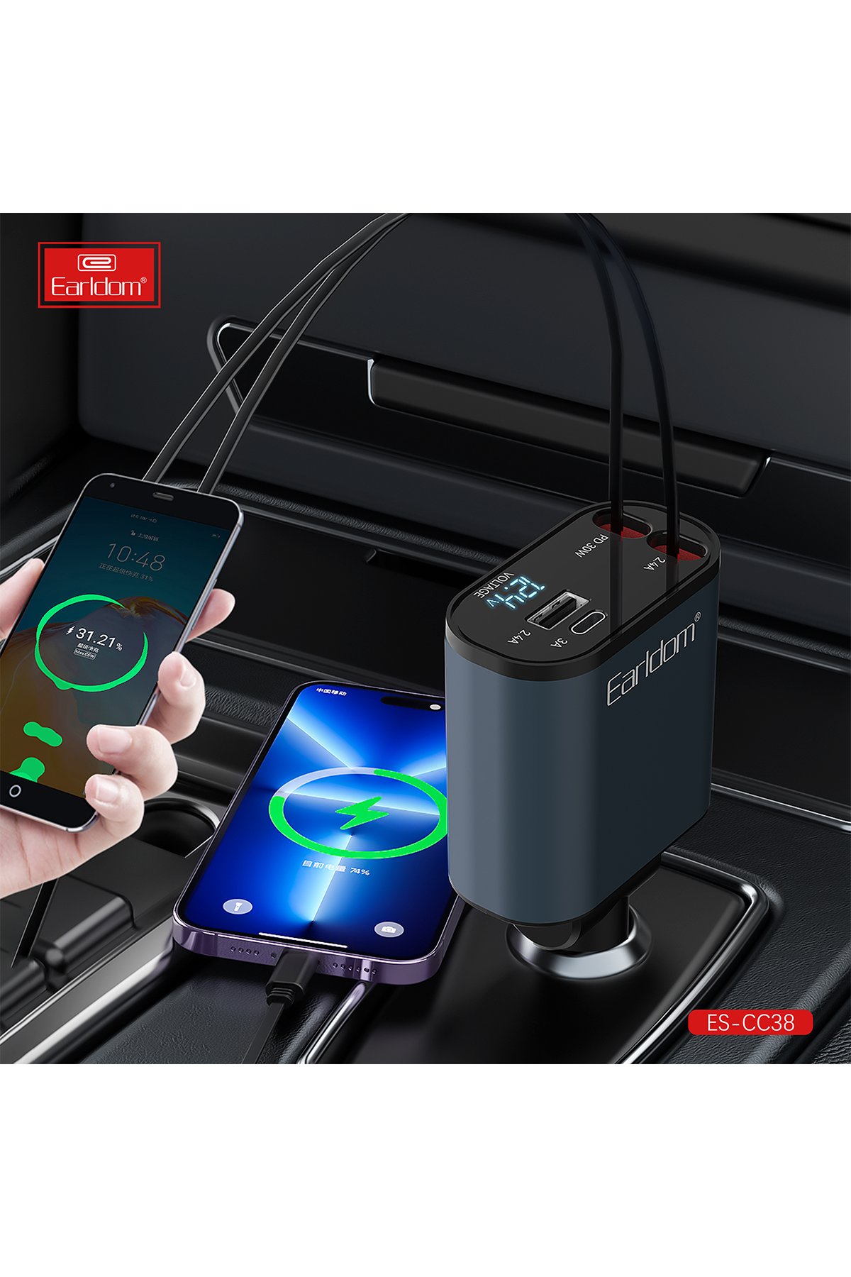 Earldom OT91A Tak Çalıştır USB to Type-C Dönüştürücü - Gümüş