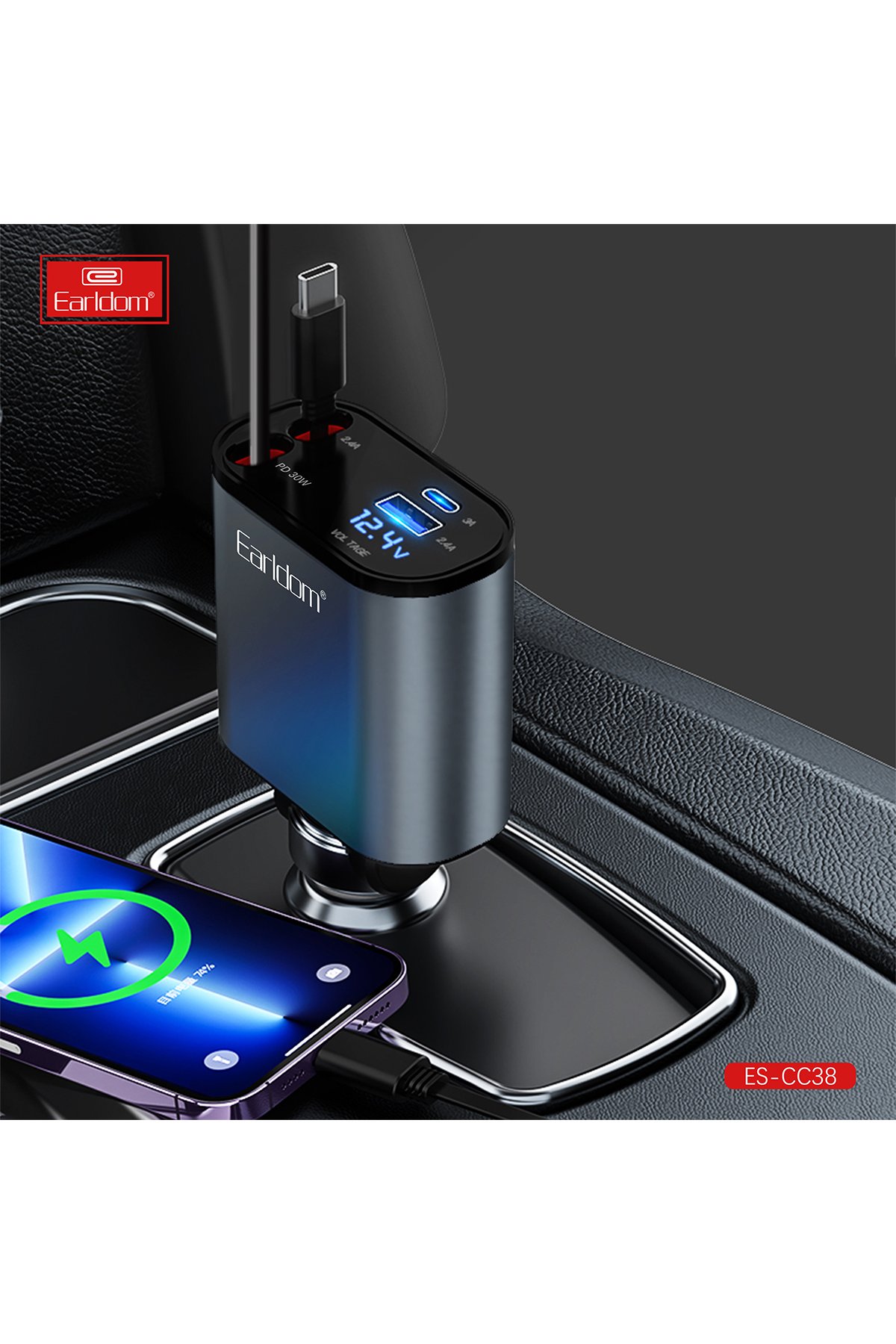 Earldom OT91A Tak Çalıştır USB to Type-C Dönüştürücü - Gümüş