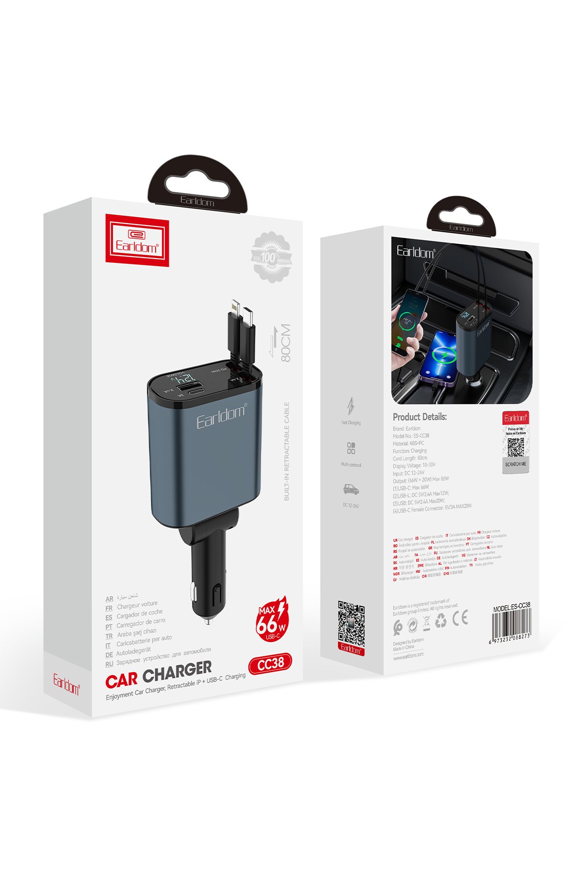 Earldom OT91A Tak Çalıştır USB to Type-C Dönüştürücü - Gümüş