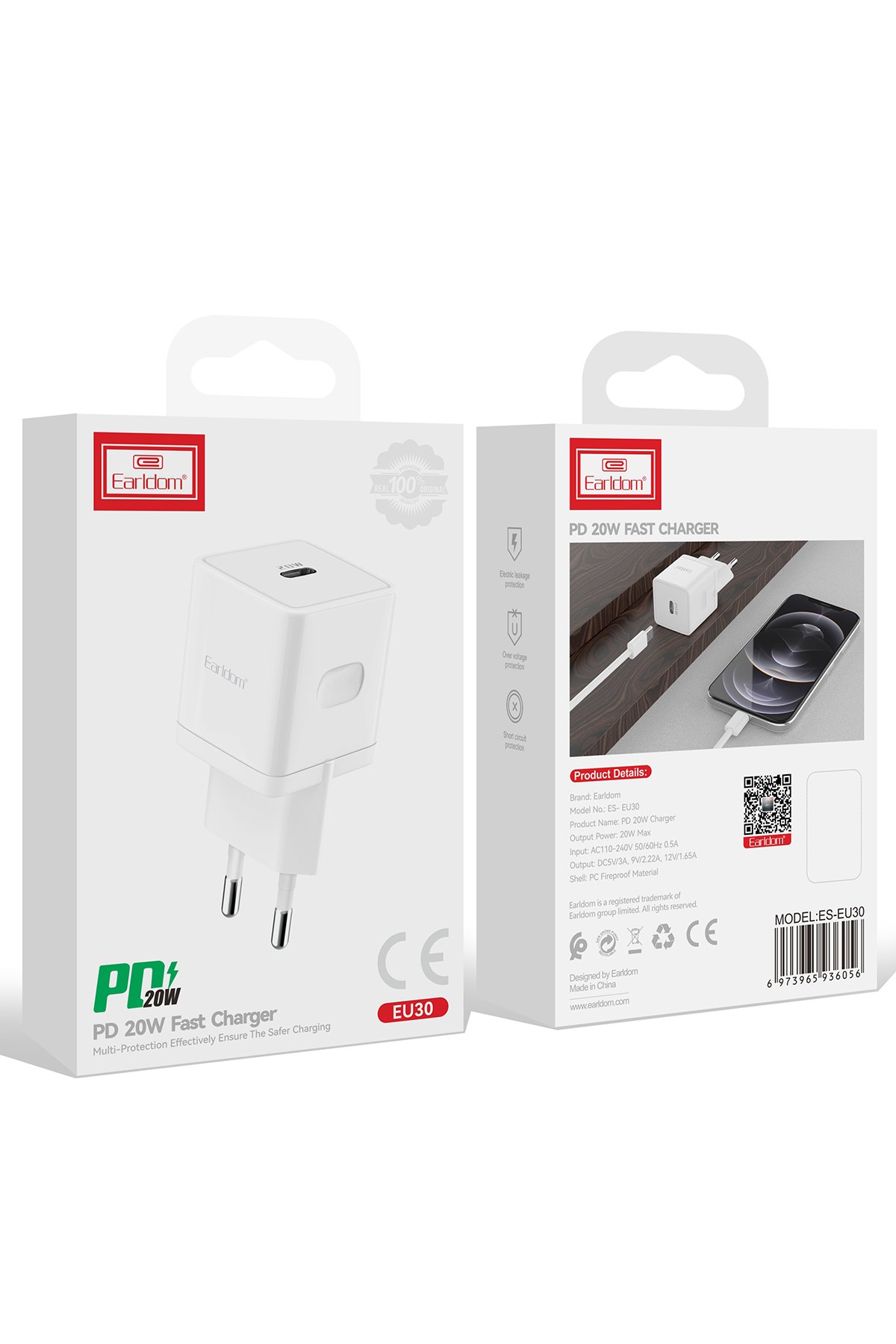 Earldom E68 Type-C Kablolu Kulaklık - Gümüş