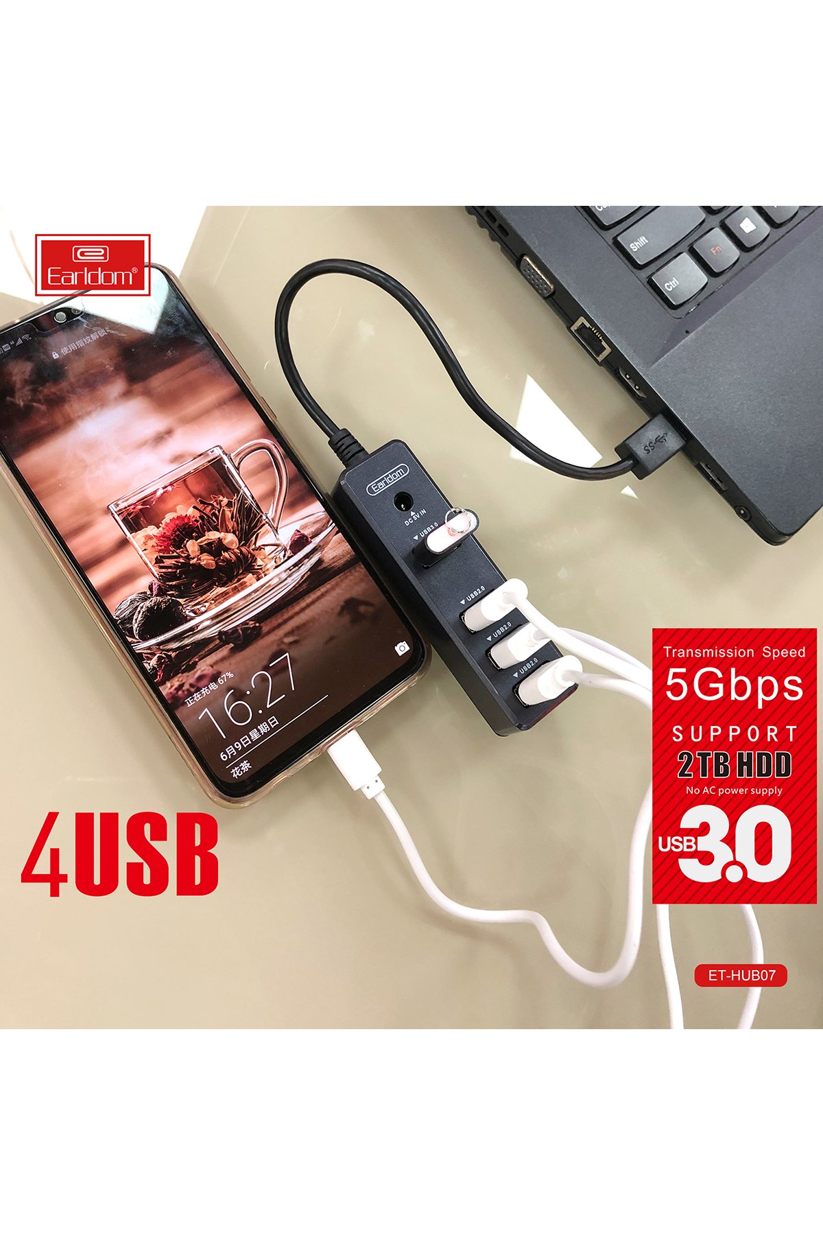 Earldom BH43 Katlanabilir Kafaüstü Bluetooth Kulaklık - Siyah